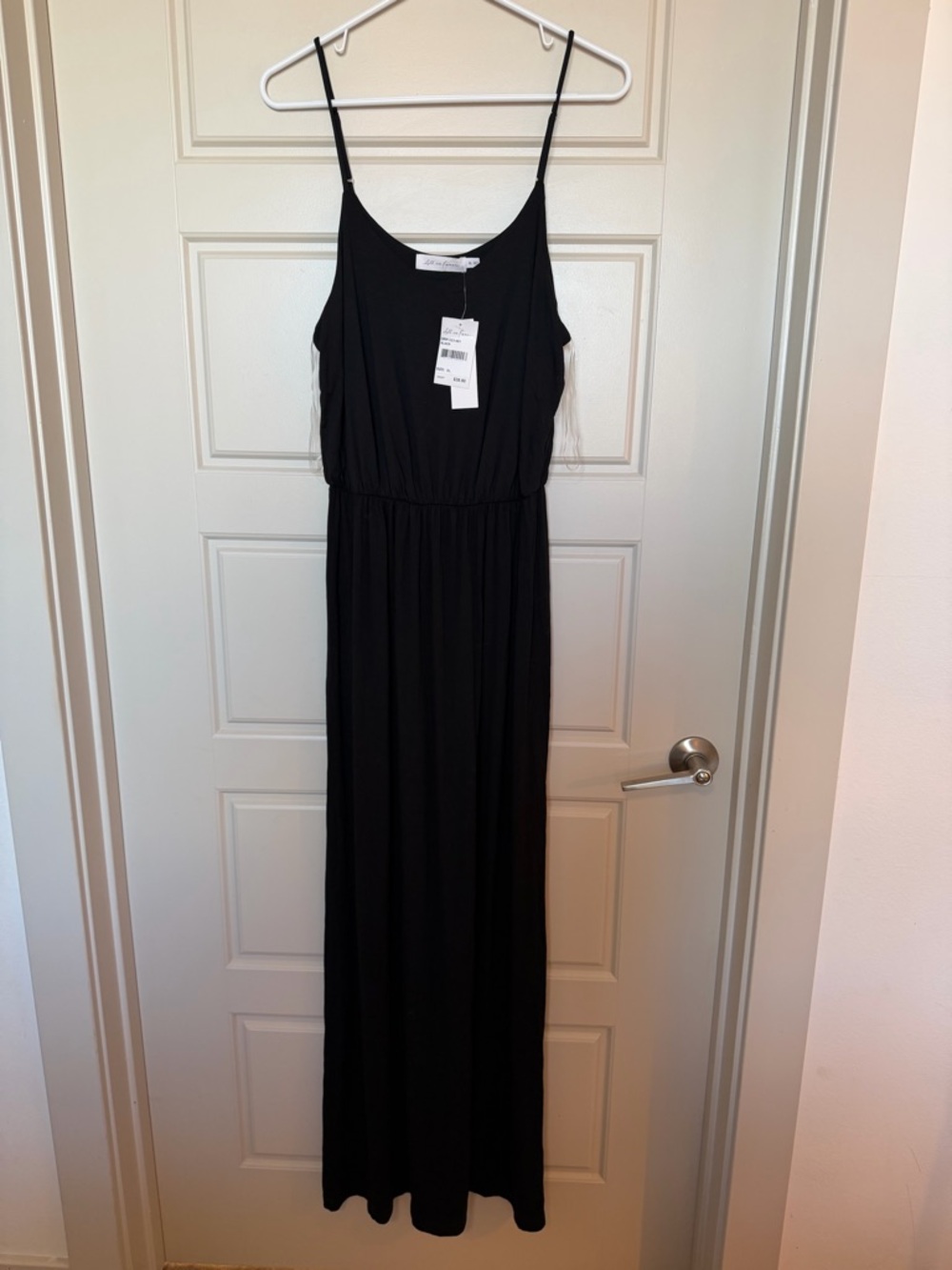 All in Favor Black Spaghetti-Strap Maxi Dress